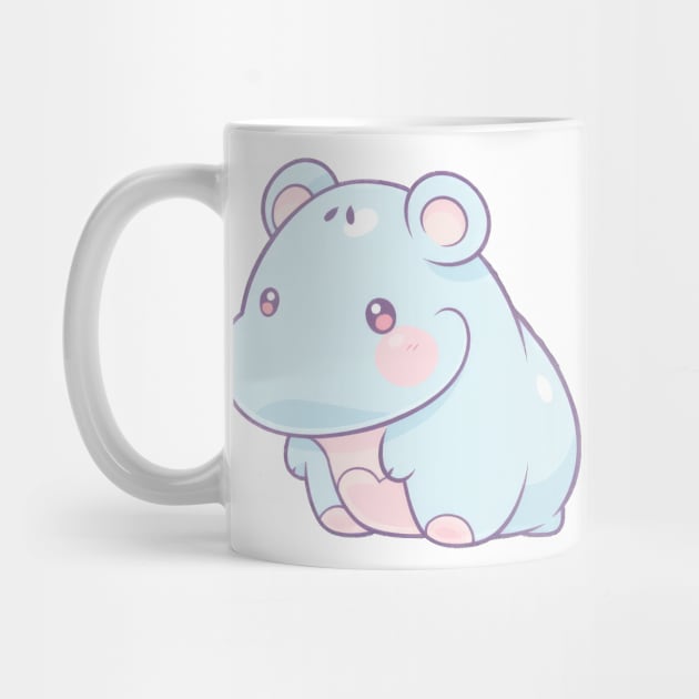 Little blue hippo by SundayDonuts